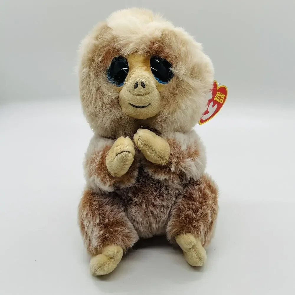 Ty Beanie Bellies Stubby Brown Monkey Plush‎ Stuffed Animal Toy Small Cute